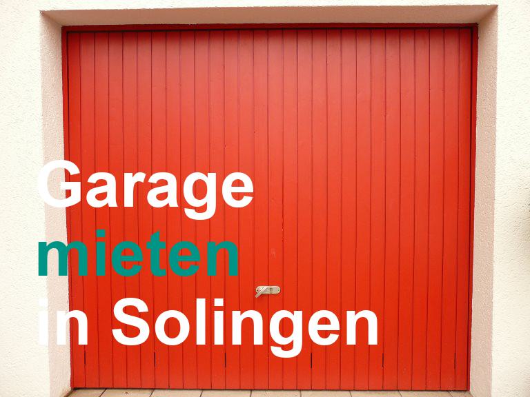 Garage mieten in Solingen